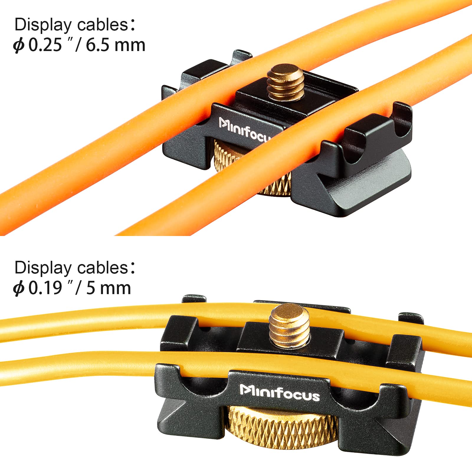 MINIFOCUS MINIFOCUS Aluminum Alloy Camera Cable Clamp with Arca Swiss System USB HDMI Protector for DSLR Cameras Tether Cable Block Clip - View 3 of 9
