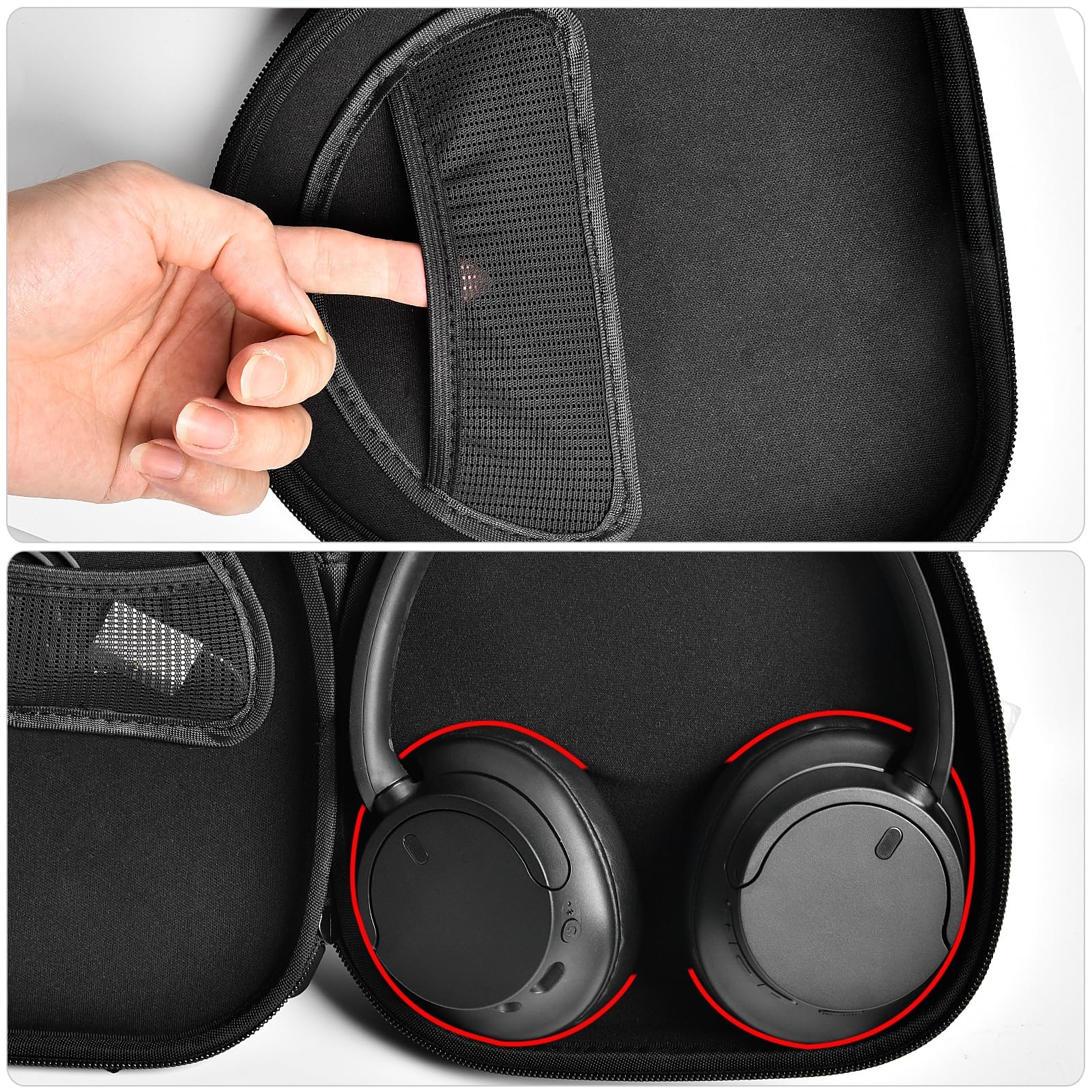 Headphone Case for Sony WH-CH720N WH-CH520 WH-1000XM4 for Soundcore Q20i Q20 Q30 for JBL Tune 720BT 510BT Noise Canceling Headphones, Wireless - View 3 of 7