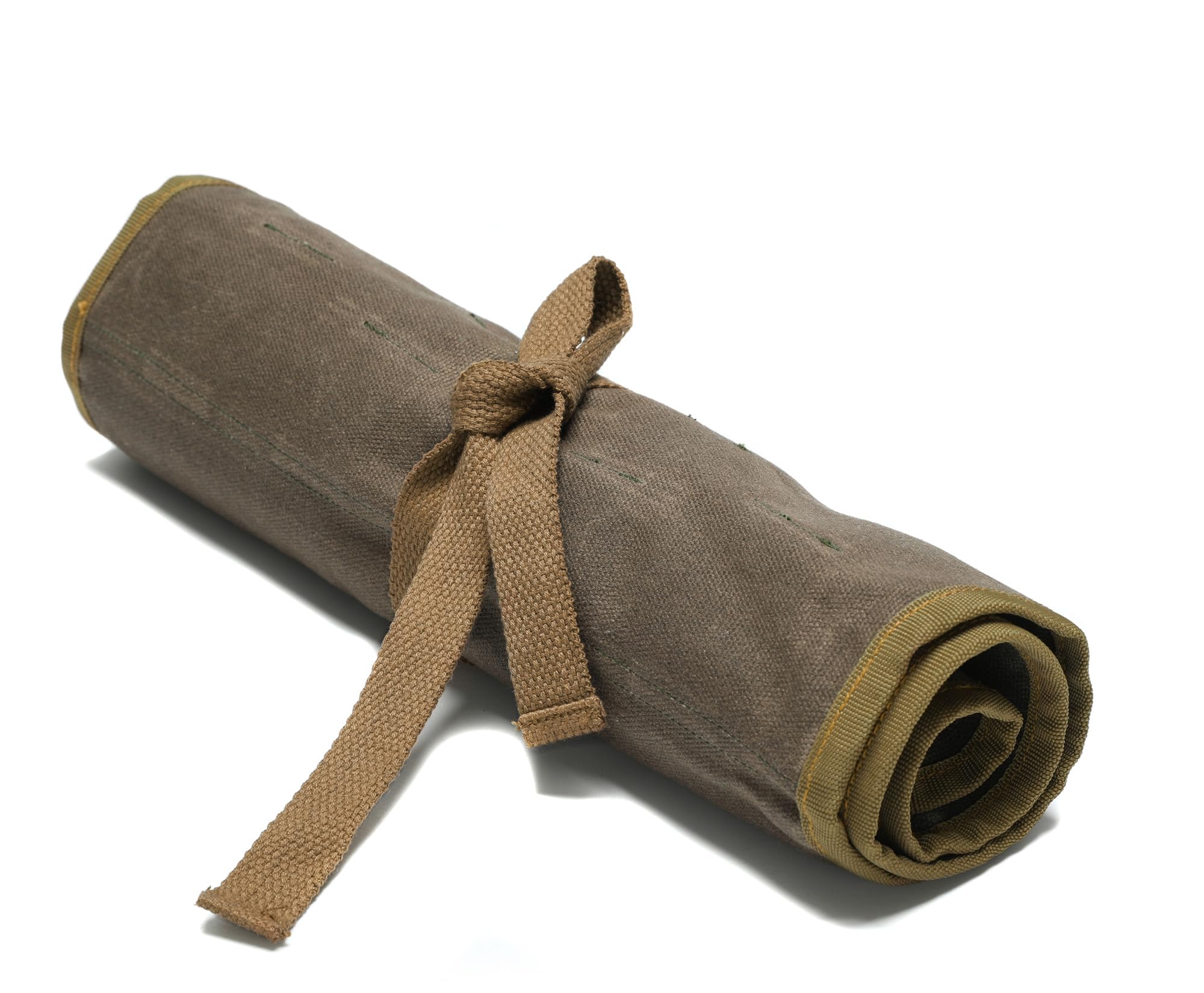 Denifiter Heavy Duty 16OZ Waxed Canvas Tool Bag with Straps and Zipper Compartment for Wrenches and Tools in Grey - View 4 of 6