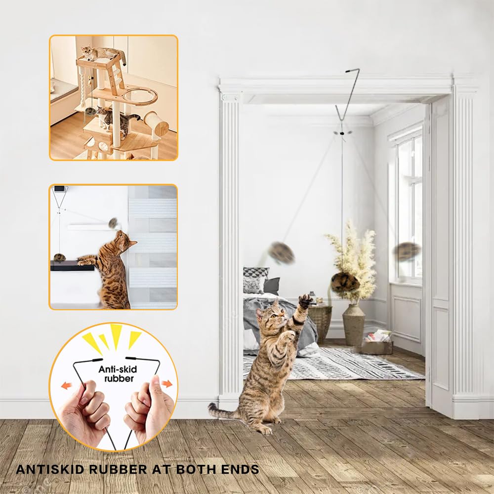 URMYONLY URMYONLY Interactive Cat Toys for Indoor Cats with Catnip Feathers and Mouse 3 Pack - View 4 of 8