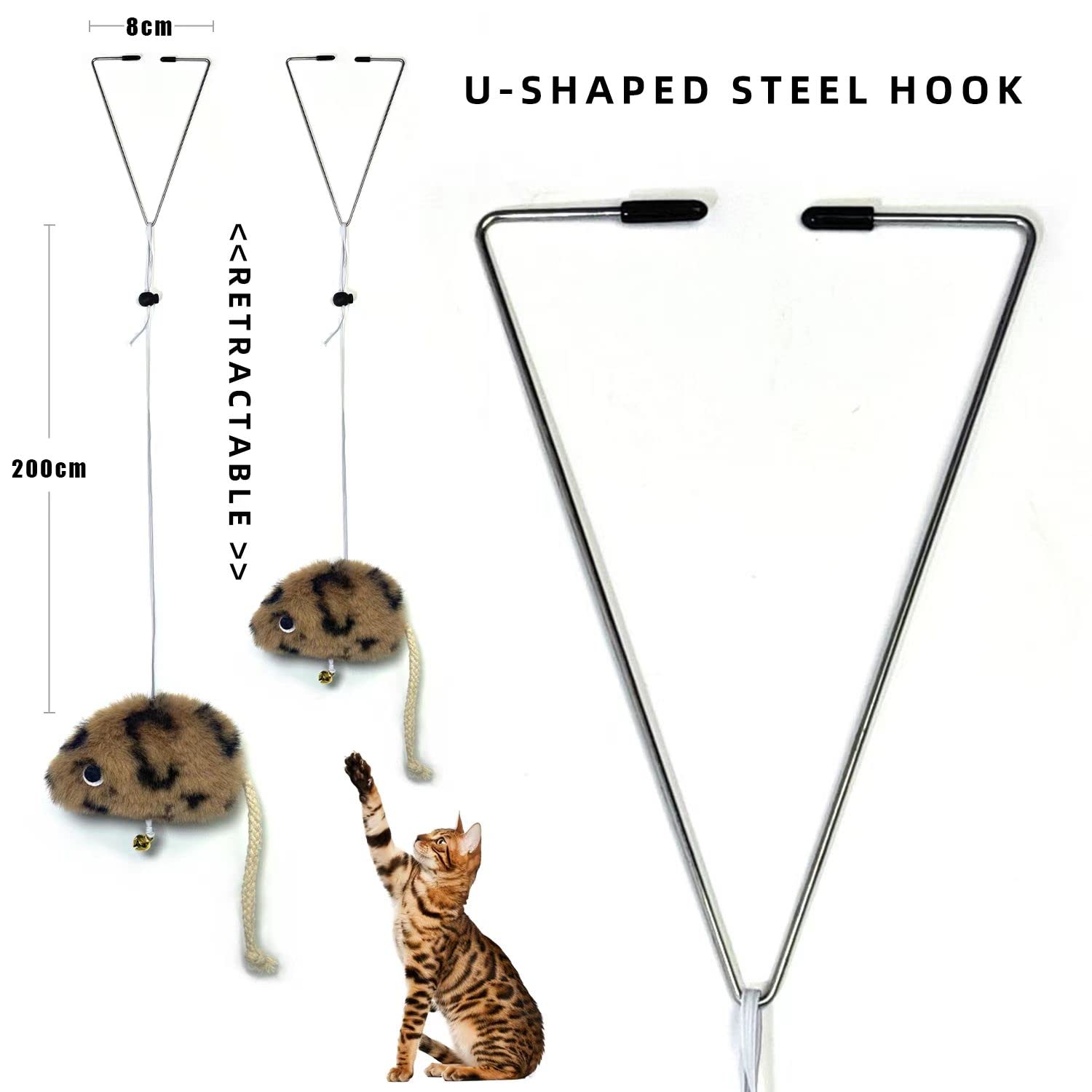 URMYONLY URMYONLY Interactive Cat Toys for Indoor Cats with Catnip Feathers and Mouse 3 Pack - View 7 of 8