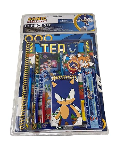 Innovative Designs Shop Sonic The Hedgehog 11 Pcs Stationery Set - Innovative Blue Designs (714422snc) for Kids - View 2 of 4