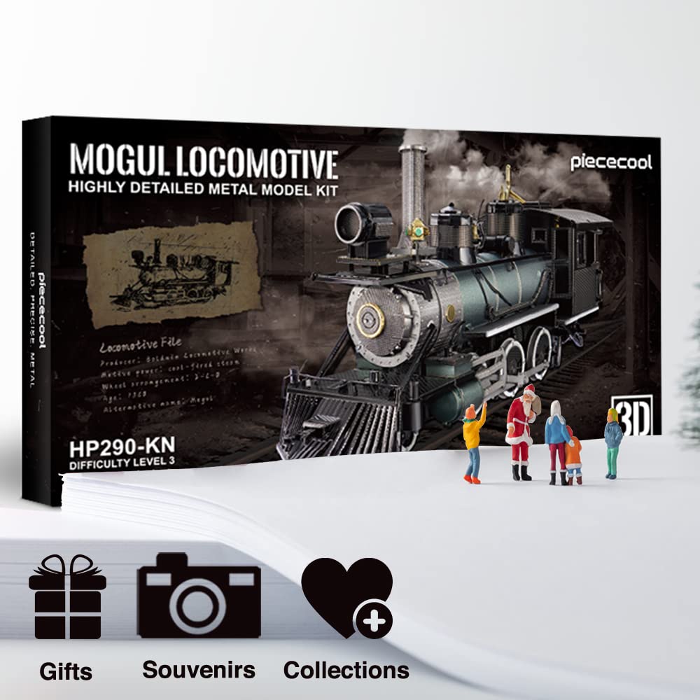 Piececool Piececool 3D Puzzle Mogul Steam Engine Metal Model Building Kit for Adults Perfect for DIY Crafts Birthday and Christmas Gifts - View 8 of 8