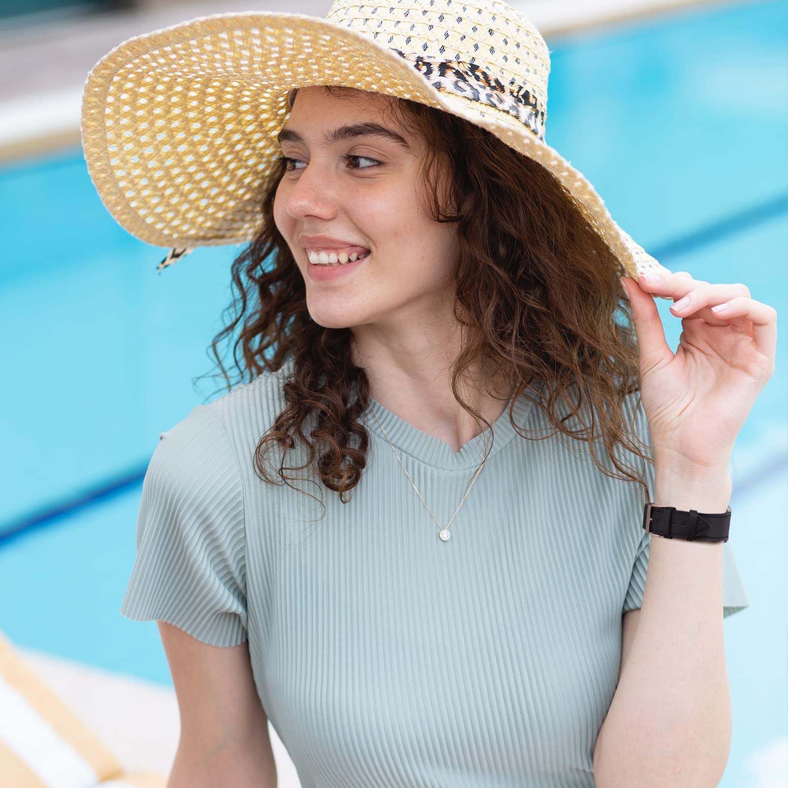 Ritche Christmas Gift Quick Release Black Leather Watch Bands for Omega x Swatch Moonswatch for Men Women 20mm Watch Band Replacement Compatible with - View 8 of 9