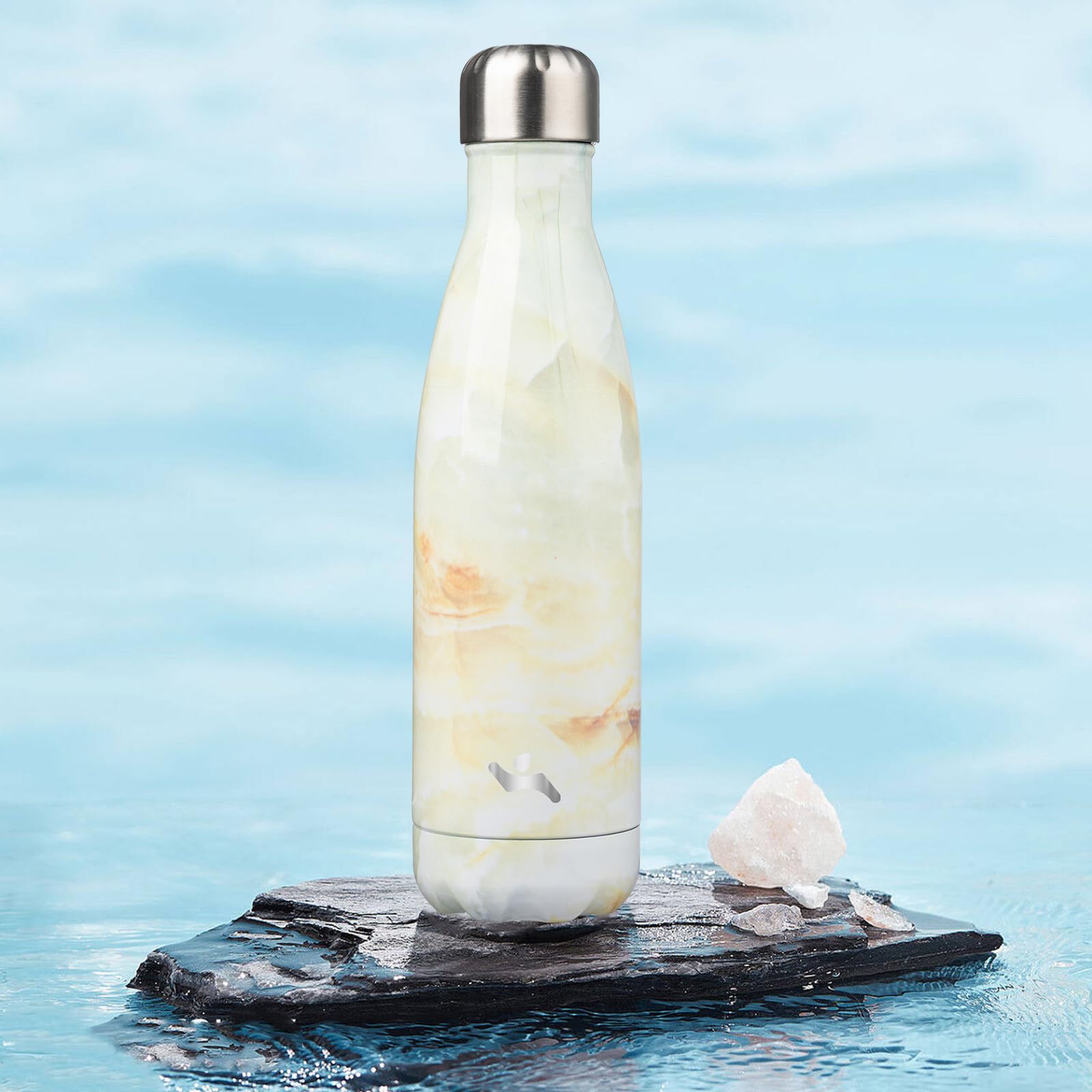 Konokyo Konokyo 17 oz Insulated Water Bottle Double Wall Stainless Steel Vacuum Flask for Sports Travel Marble Jade - View 6 of 7