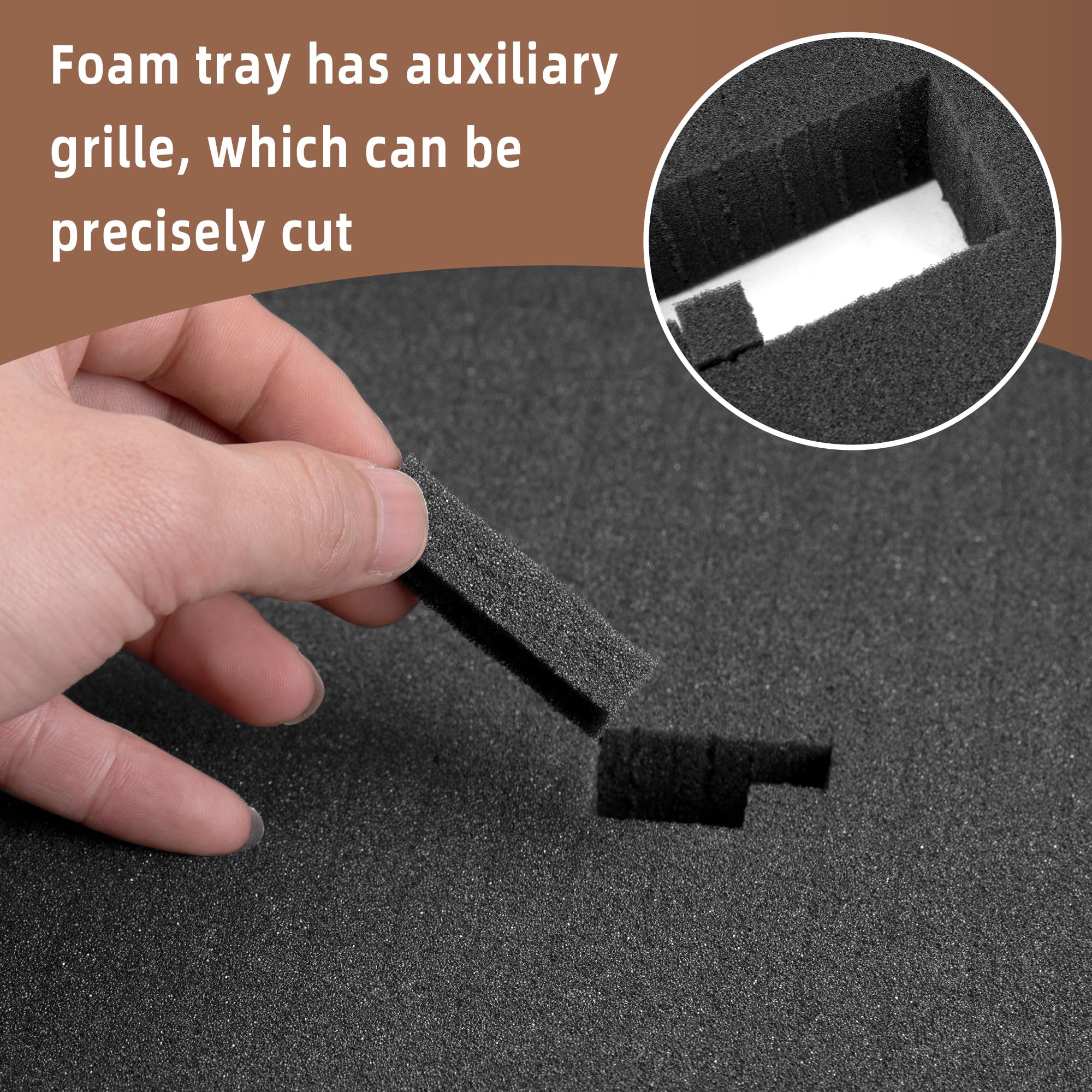 DECOHS DECOHS 4 Pcs Pick and Pluck Foam Insert 16x12x2 Inch Ideal for Board Game Box Cases and Storage Drawers - View 4 of 6