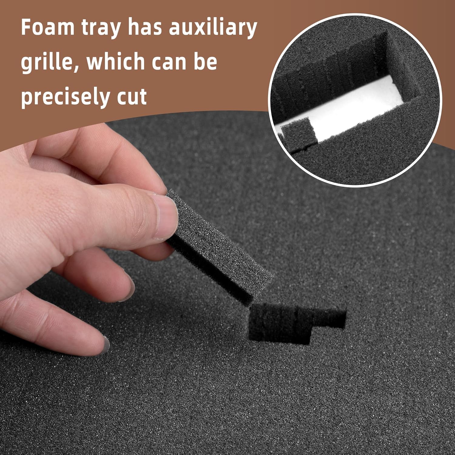 DECOHS DECOHS 4 Pcs Pick and Pluck Foam Inserts 12x12x2 Inch Ideal for Board Game Box Storage and Drawer Organization - View 4 of 6