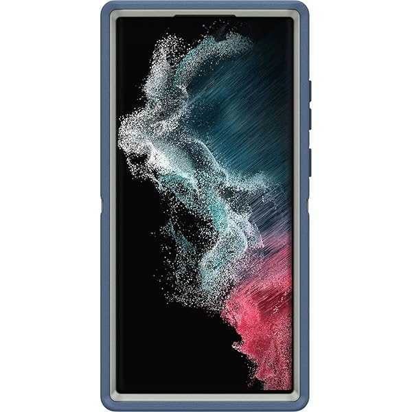 OtterBox OtterBox Defender Series Case for Samsung Galaxy S22 Ultra with Holster Clip and Microbial Defense in Fort Blue Non-Retail Packaging - View 6 of 10
