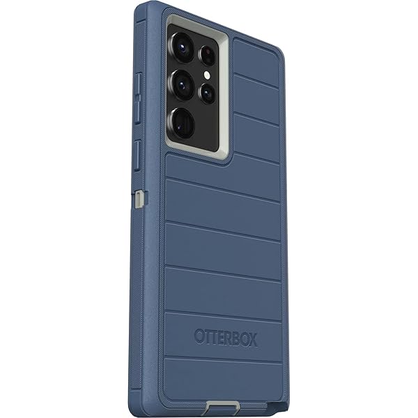 OtterBox OtterBox Defender Series Case for Samsung Galaxy S22 Ultra with Holster Clip and Microbial Defense in Fort Blue Non-Retail Packaging - View 9 of 10