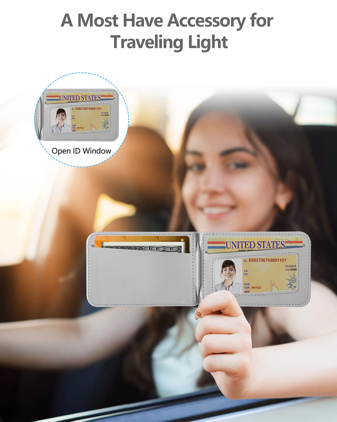 ExtreLife ExtreLife 2-in-1 Magsafe Wallet and Phone Stand for iPhone 16 15 14 Pro Max 14 Pro 14 14 Plus 13 12 Series Gray Vegan Leather 9 Card Holder - View 3 of 8