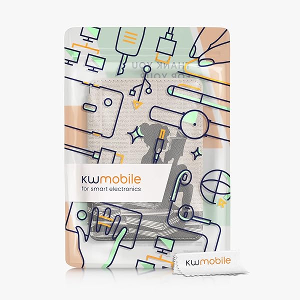 kwmobile kwmobile Kindle Case (2022/2024) - Stylish Black/Beige eReader Cover for Girls & Book Lovers - View 9 of 10