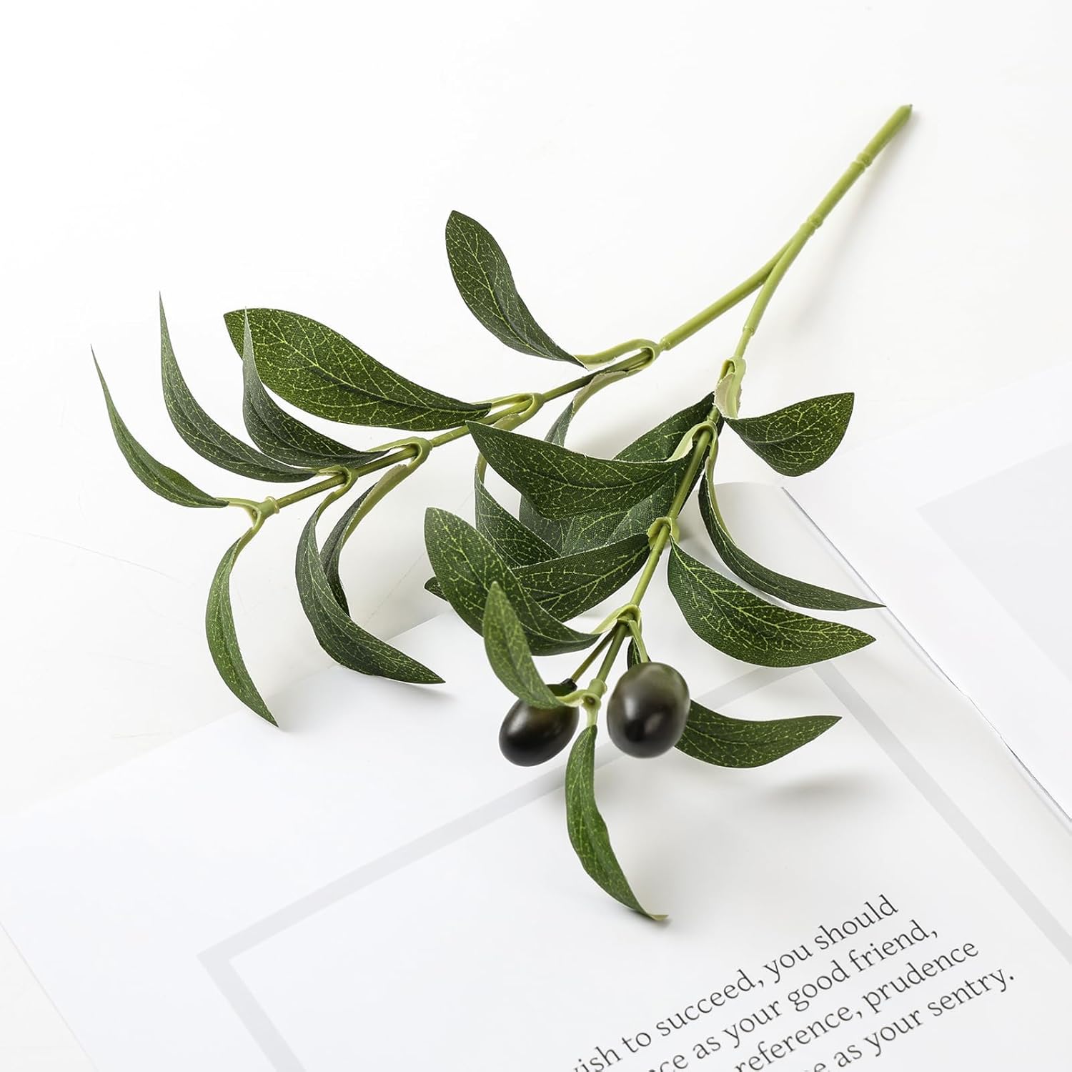 Erlandens Erlandens 10pcs Faux Olive Leaves Stems 10 Inch Tall Artificial Plants for Home Office Wedding Party Tabletop Decor - View 7 of 7
