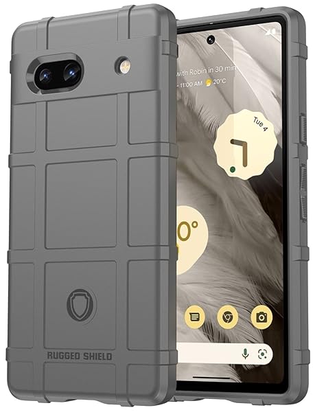 Nakedcellphone Rugged Clip Case for Google Pixel 7a - Nakedcellphone Special Ops Armor with Rotating Belt Clip - Storm Gray - View 6 of 11