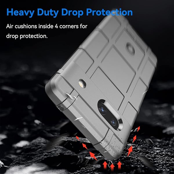 Nakedcellphone Rugged Clip Case for Google Pixel 7a - Nakedcellphone Special Ops Armor with Rotating Belt Clip - Storm Gray - View 7 of 11