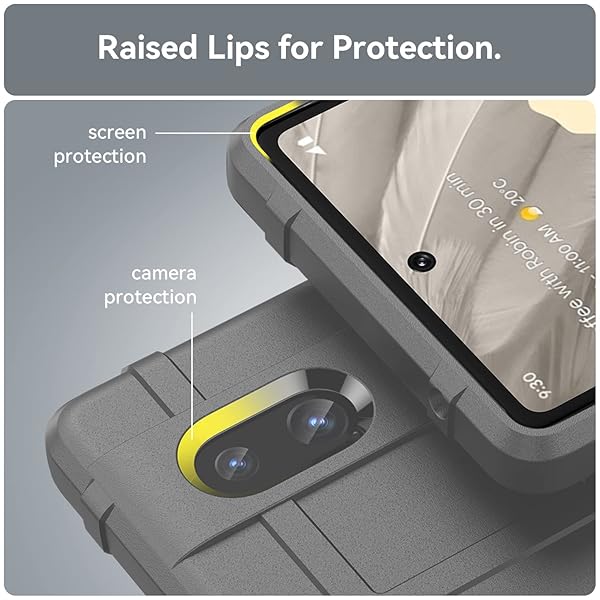 Nakedcellphone Rugged Clip Case for Google Pixel 7a - Nakedcellphone Special Ops Armor with Rotating Belt Clip - Storm Gray - View 10 of 11