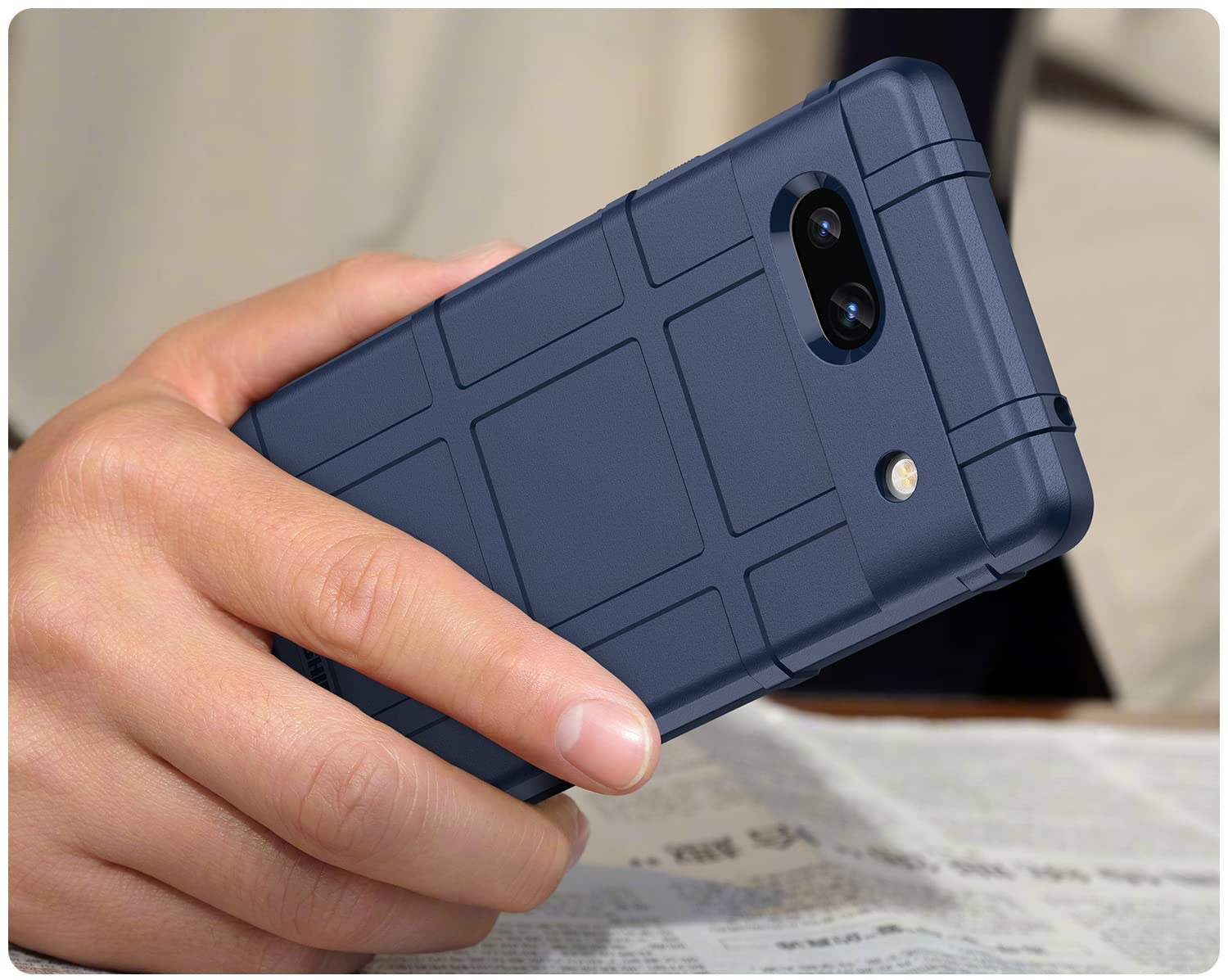 Case with Clip for Google Pixel 7a Phone (2023), Nakedcellphone Special Ops Armor Rugged Shield Protective Cover and [Rotating Ratchet] Belt Clip - View 6 of 9