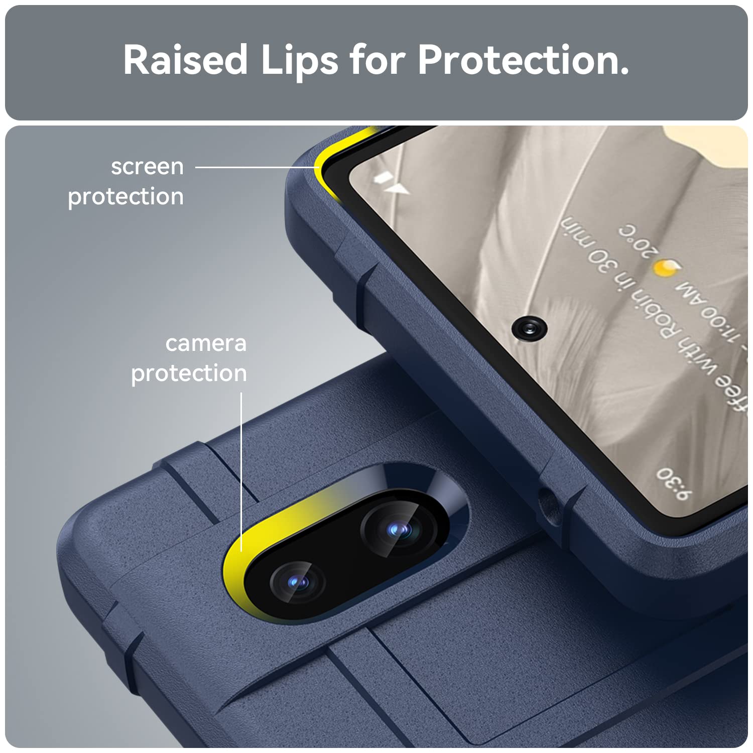 Case with Clip for Google Pixel 7a Phone (2023), Nakedcellphone Special Ops Armor Rugged Shield Protective Cover and [Rotating Ratchet] Belt Clip - View 8 of 9