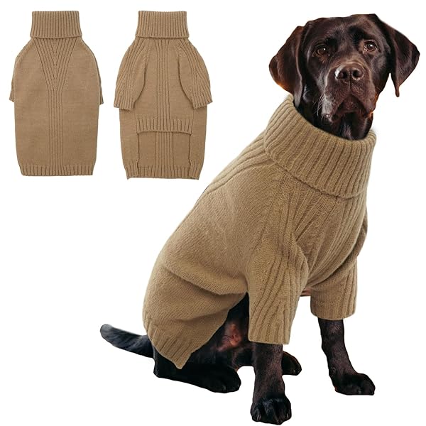 IECOii IECOii XXXL Dog Sweater Christmas Turtleneck Knitwear for Extra Large Dogs Easy On Pullover for Holiday Thanksgiving Wear