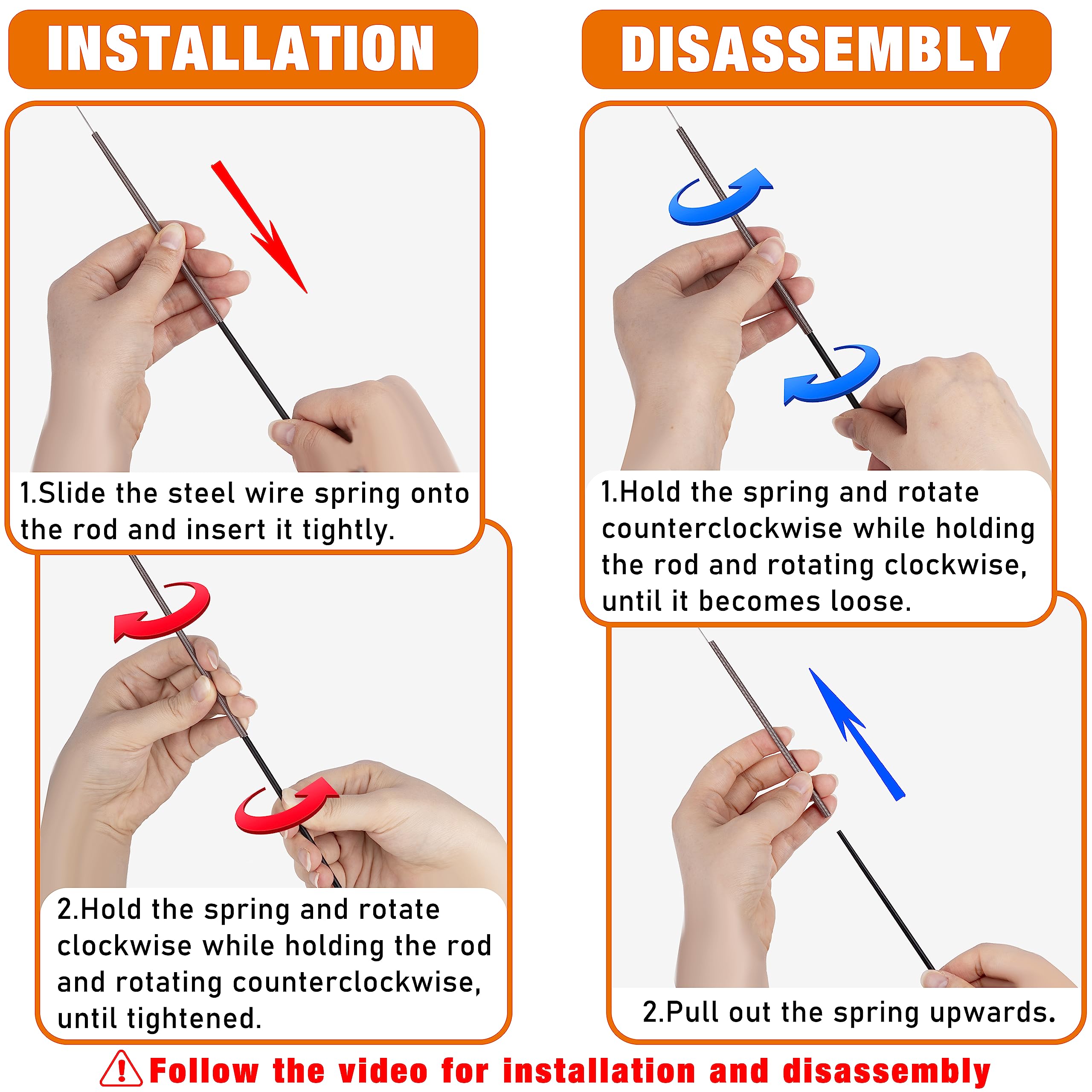 JXFUKAL JXFUKAL 2024 Cat Toys 2 in 1 Spring Wand with Ultra Long Teaser and Feather Refills for Indoor Kittens and Cats - View 5 of 6