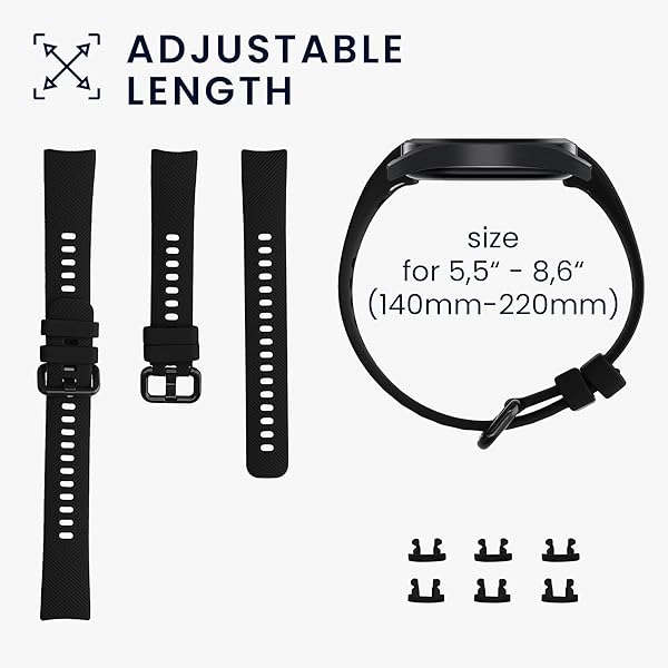 kwmobile KWMobile Replacement Straps for Honor Band 5 & 4 - 2x Black Silicone Watch Bands - View 7 of 10