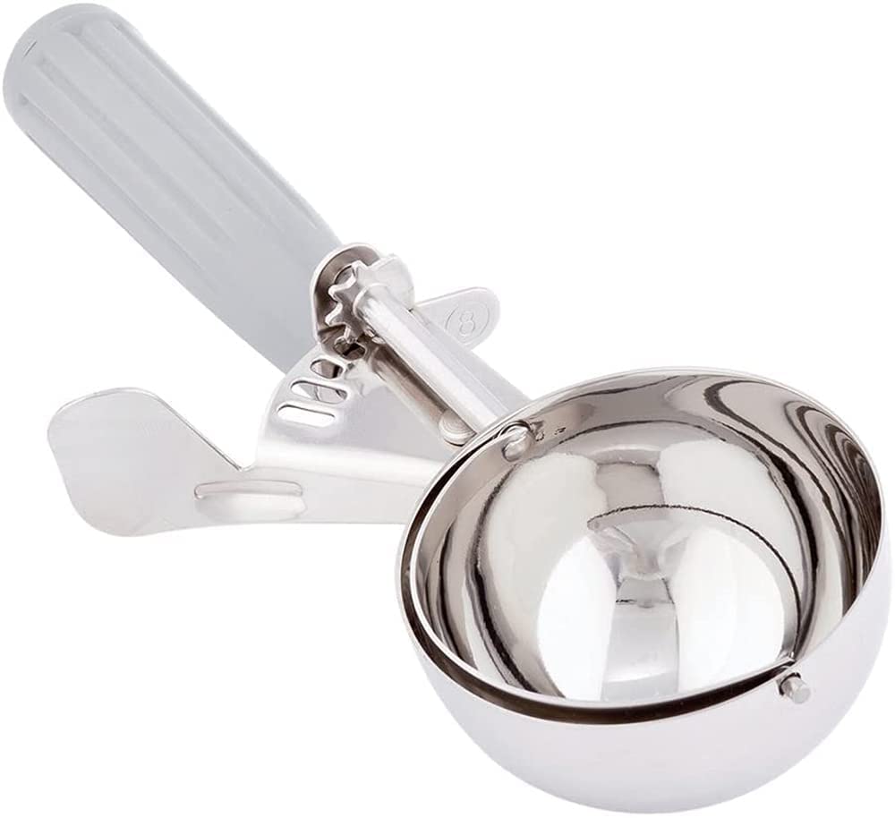 HSHQING 4 Oz Portion Scoop Ice Cream Disher Stainless Steel Cookie Scoop for Portion Control Baking Cupcake Batter and Cookie Dough