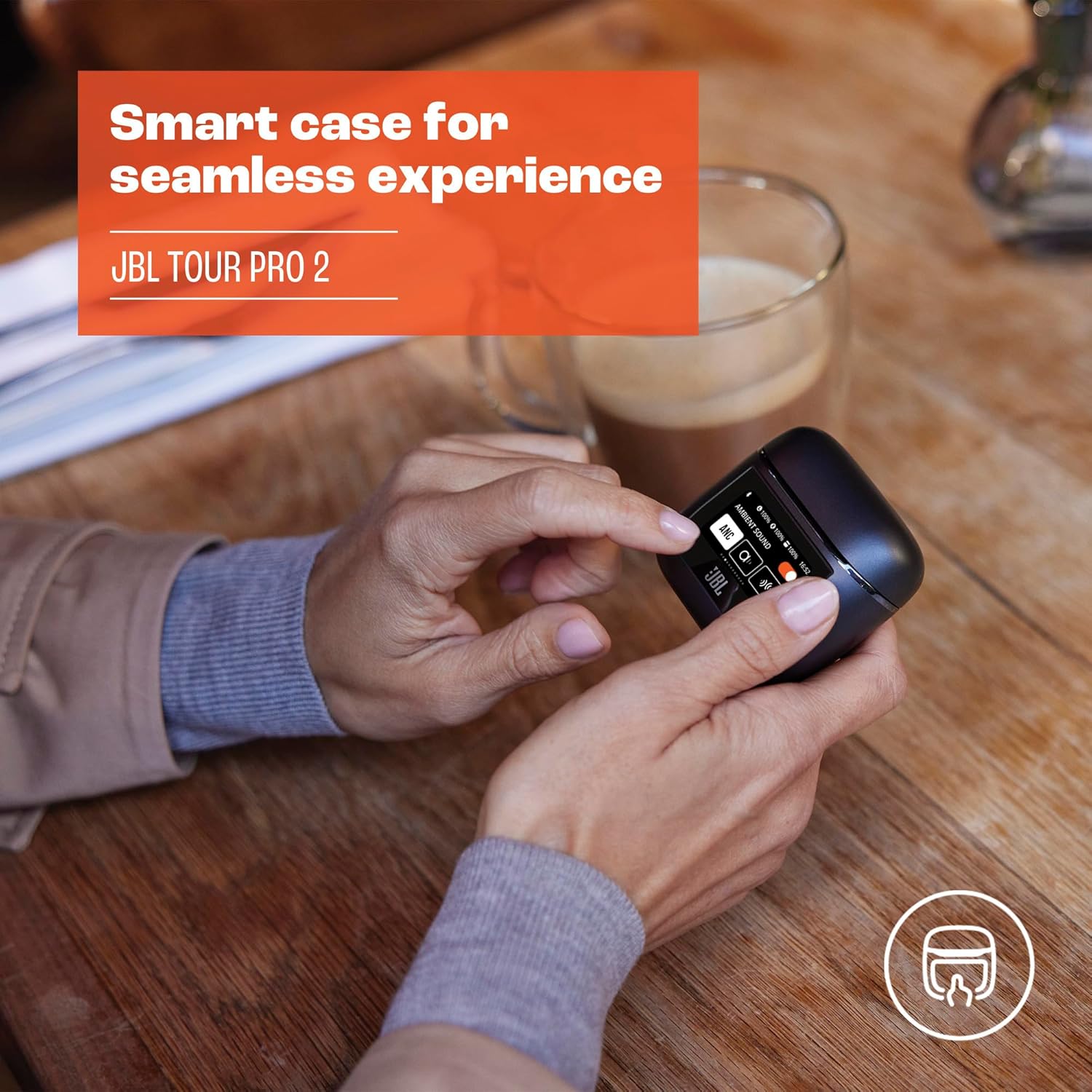 JBL JBL Tour Pro 2 True Wireless Noise Cancelling Earbuds with Smart Charging Case and 40hrs Playtime for Perfect Calls and Immersive Sound Black - View 6 of 9