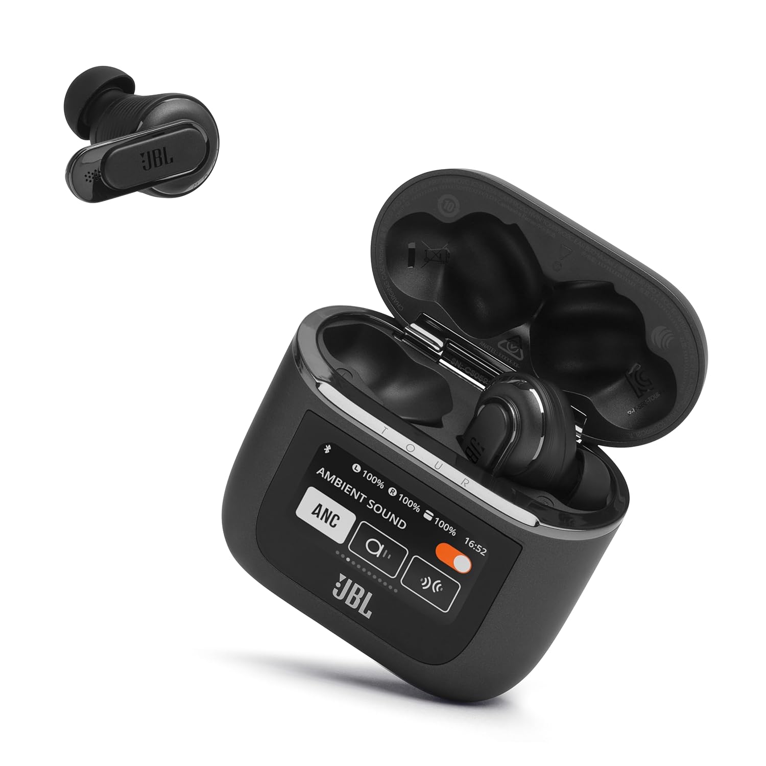 JBL JBL Tour Pro 2 True Wireless Noise Cancelling Earbuds with Smart Charging Case and 40hrs Playtime for Perfect Calls and Immersive Sound Black