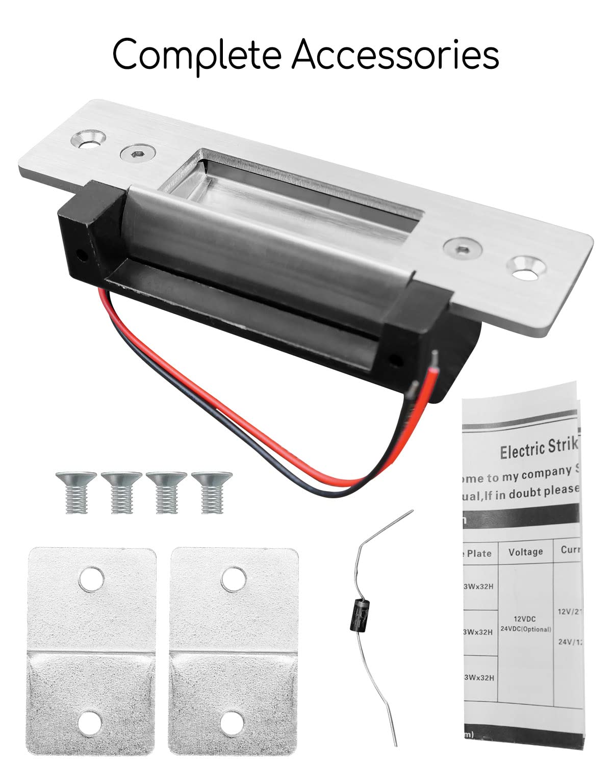 EMIHO EMIHO Heavy Duty Electric Strike Lock ANSI Standard Adjustable Fail-Secure Fail-Safe for DC Electric Door Access Control System 12VDC - View 4 of 6