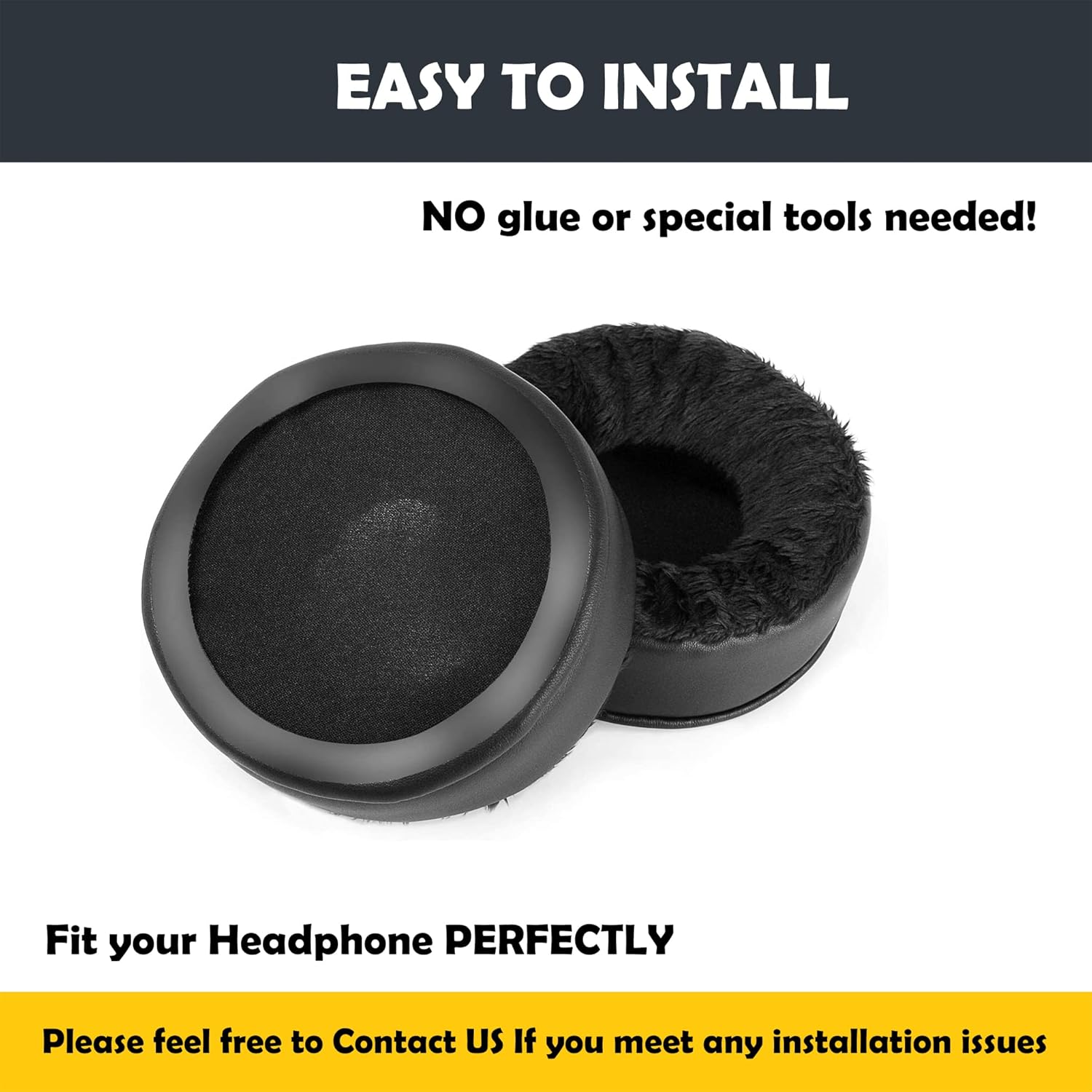 HTINDUSTRY HTINDUSTRY Fabric Earpads Cushions Replacement for AKG HD MKII K550 K551 K553 K240 K241 K270 K271 K272 K290 Headphones Soft Foam - View 4 of 6