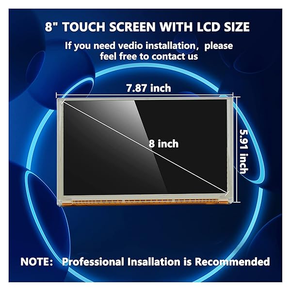 YWM Fit GMC 8 Inch Touch Screen LCD Display OEM Compatible for 2015-2018 Chevrolet Silverado Suburban Tahoe GMC Yukon Sierra Replace DJ080PA-01A - View 9 of 9