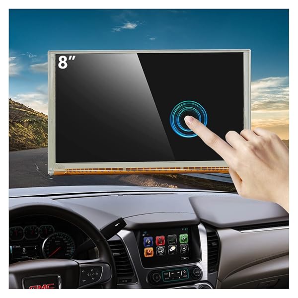 YWM Fit GMC 8 Inch Touch Screen LCD Display OEM Compatible for 2015-2018 Chevrolet Silverado Suburban Tahoe GMC Yukon Sierra Replace DJ080PA-01A - View 3 of 9