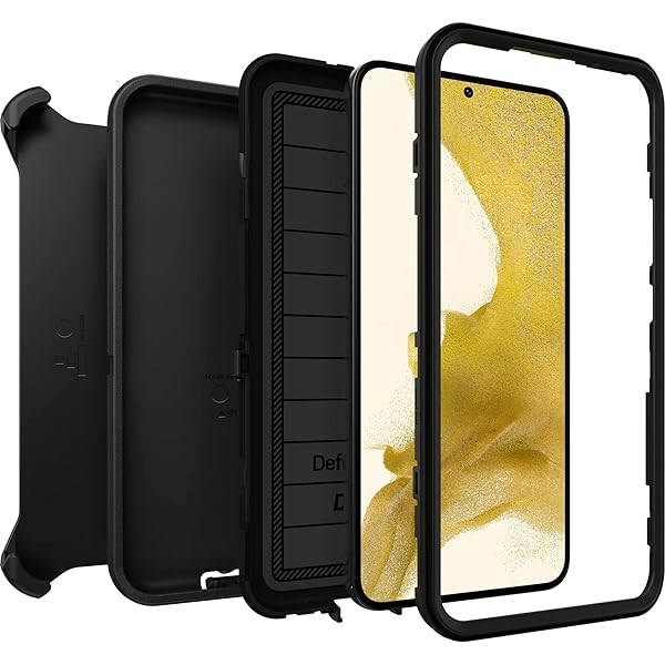 OtterBox OtterBox Defender Series Case for Samsung Galaxy S22 Plus with Holster Clip and Microbial Defense Protection in Black - View 9 of 11