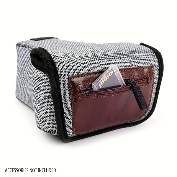 USA Gear USA GEAR DSLR Camera Sleeve - Neoprene Protection & Accessory Storage for Canon & Nikon - Grey Holster with Belt Loop - View 5 of 11
