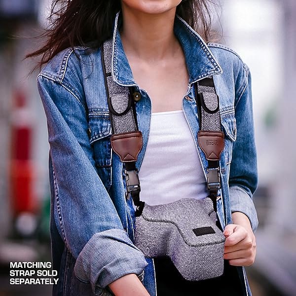 USA Gear USA GEAR DSLR Camera Sleeve - Neoprene Protection & Accessory Storage for Canon & Nikon - Grey Holster with Belt Loop - View 6 of 11