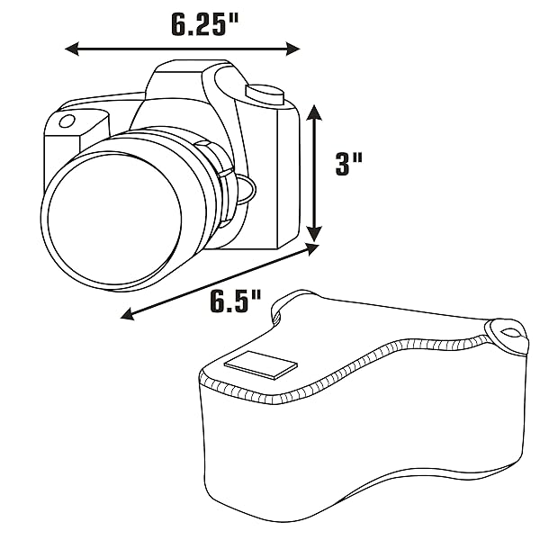 USA Gear USA GEAR DSLR Camera Sleeve - Neoprene Protection & Accessory Storage for Canon & Nikon - Grey Holster with Belt Loop - View 11 of 11