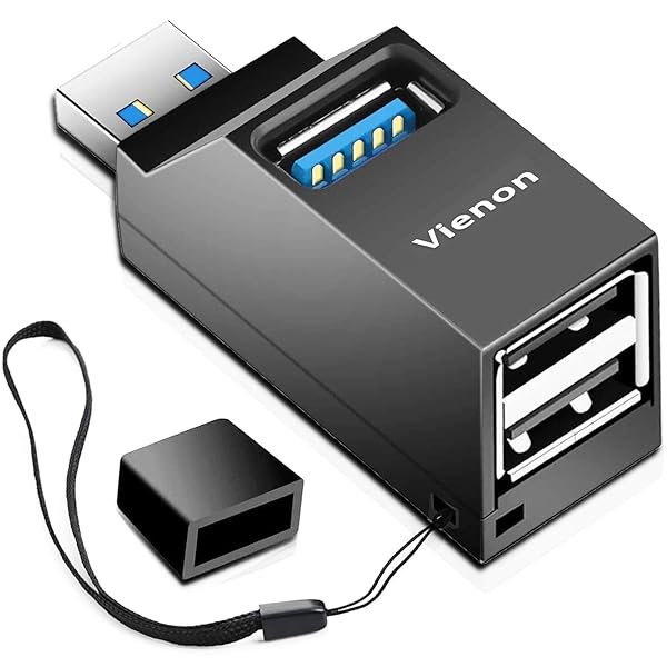 vienon VIENON 3-Port USB 3.0 Hub: Portable USB Splitter for Laptops, MacBook, iMac & More