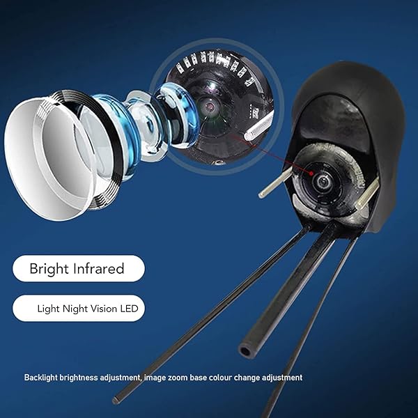 ASVEGE 5 Inch Underwater Fishing Camera Portable LCD Monitor HD Fish Finder IP67 Waterproof 800x480 with Sun Visor 2000cd Brightness 30m Cable Ideal Gift - View 6 of 10