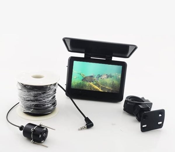 ASVEGE 5 Inch Underwater Fishing Camera Portable LCD Monitor HD Fish Finder IP67 Waterproof 800x480 with Sun Visor 2000cd Brightness 30m Cable Ideal Gift - View 10 of 10