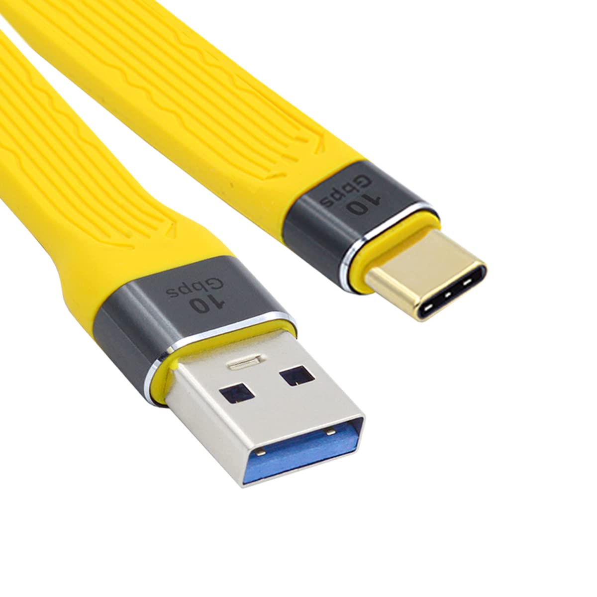 CY CY Yellow 10Gbps USB 3.1 Type C to USB 3.0 Type A Flat Slim Data Cable 13cm for Laptop and Phone - View 8 of 9