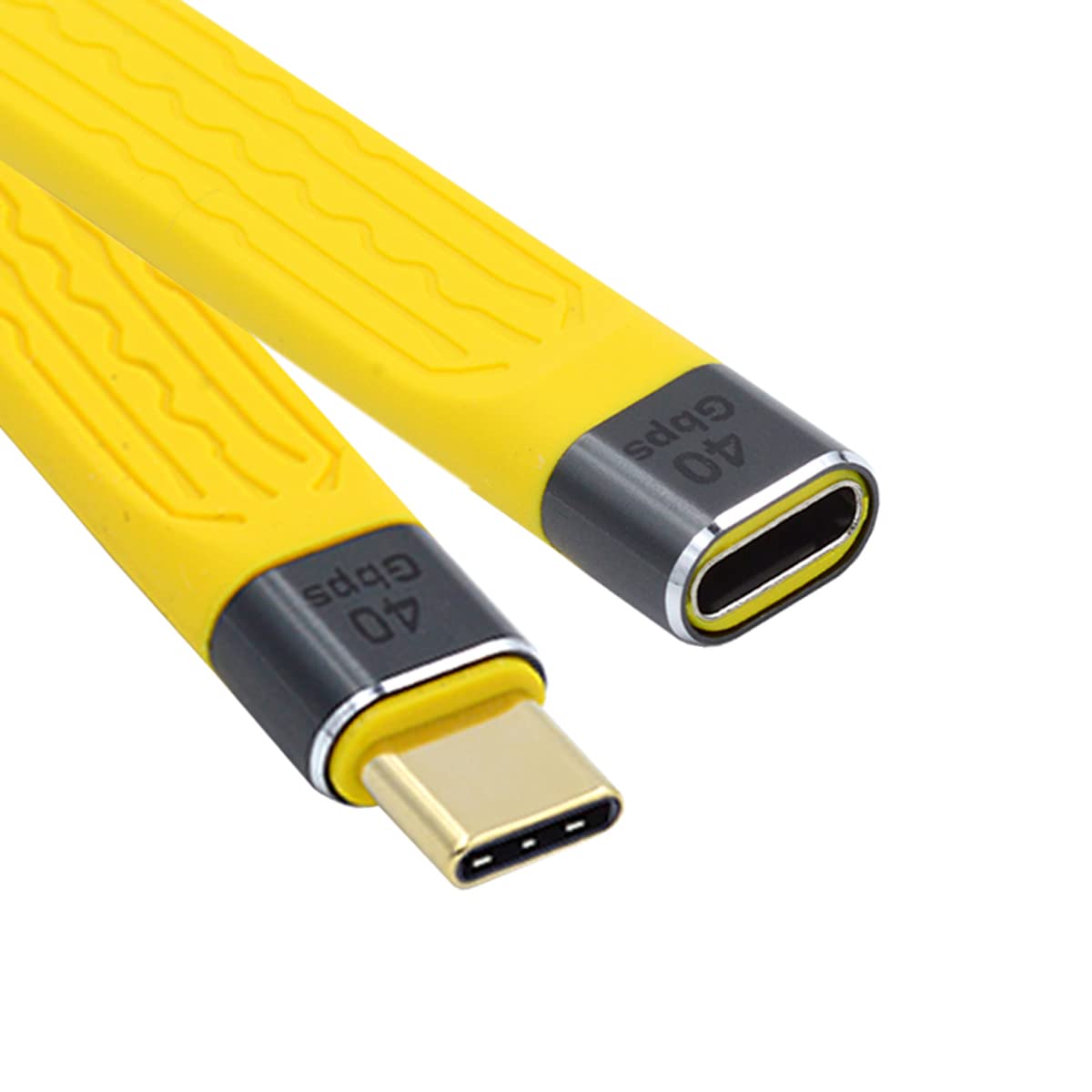 CY CY Cable USB4 Male to Female Extension 13cm Slim Flat 40Gbps 100W Charging 8K@60Hz Performance Cable - View 2 of 9