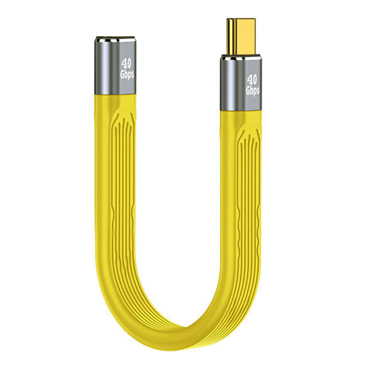 CY Cable USB4 Male to Female Extension 13cm Slim Flat 40Gbps 100W Charging 8K@60Hz Performance Cable