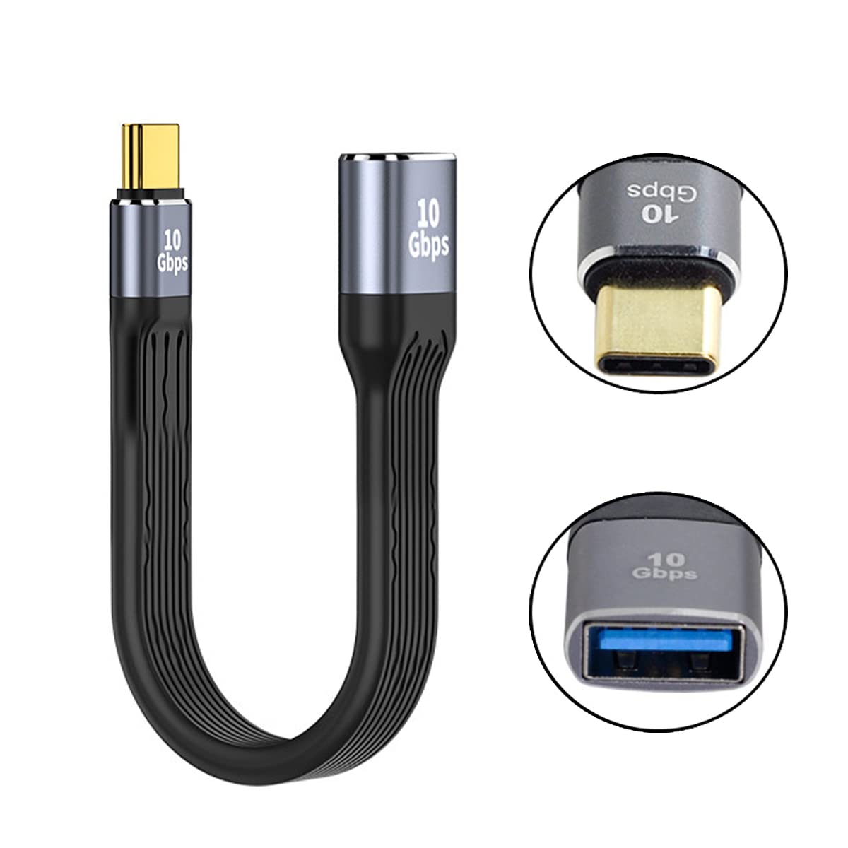 CY CY USB 3.1 Type C Male to USB 3.0 Type A OTG Flat Slim FPC Data Cable 13cm for Laptop and Phone - View 4 of 9