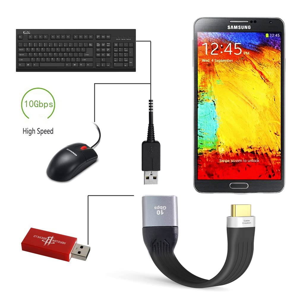 CY CY USB 3.1 Type C Male to USB 3.0 Type A OTG Flat Slim FPC Data Cable 13cm for Laptop and Phone - View 6 of 9