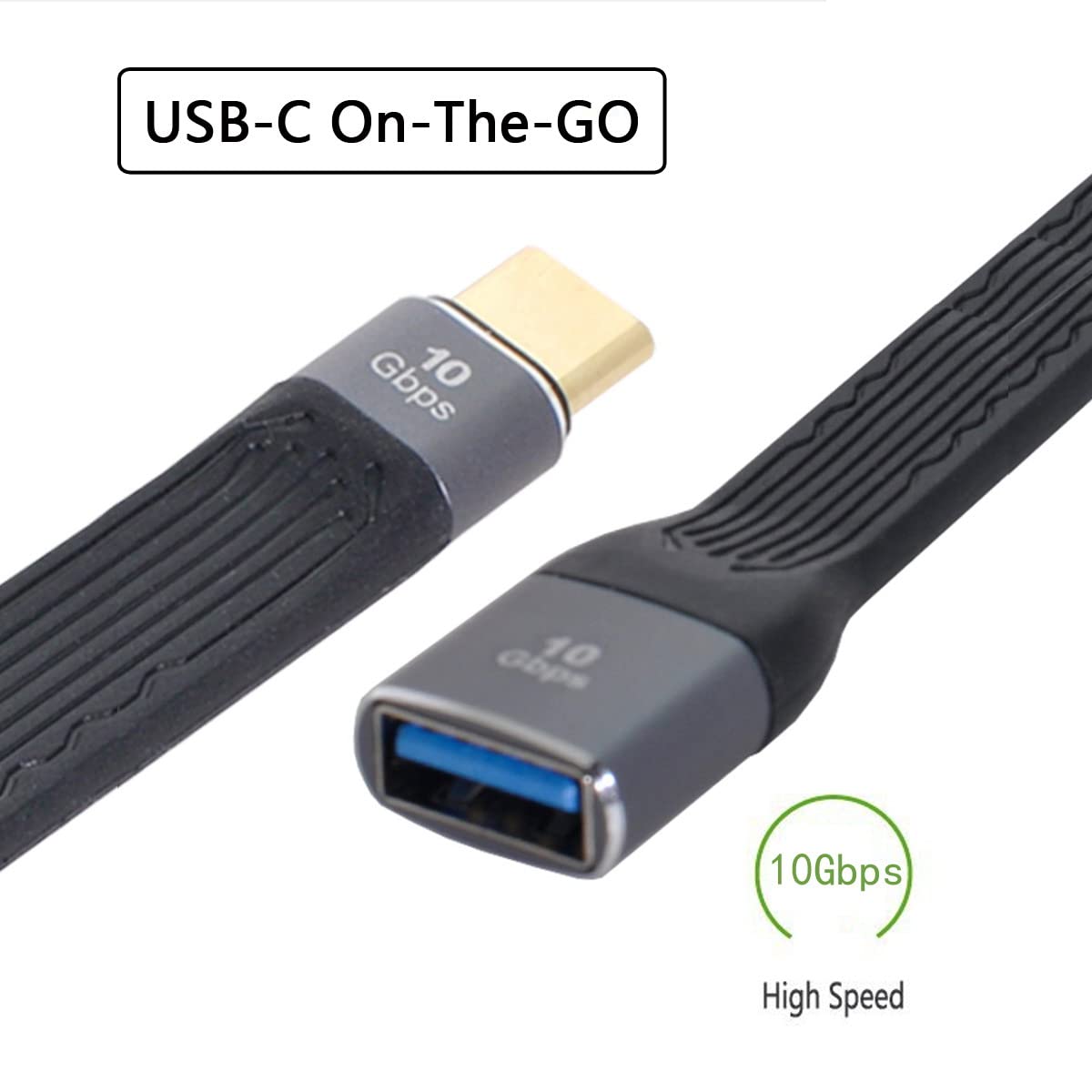 CY CY USB 3.1 Type C Male to USB 3.0 Type A OTG Flat Slim FPC Data Cable 13cm for Laptop and Phone - View 8 of 9