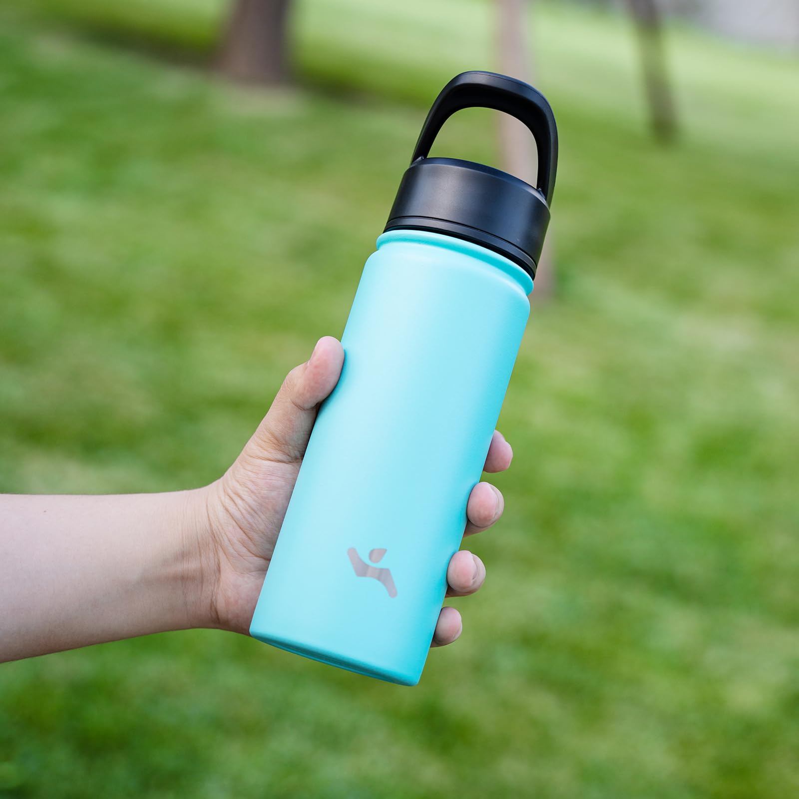 Konokyo Konokyo 40oz Insulated Stainless Steel Water Bottle with 3 Lids in Turquoise for Sports and Outdoor Activities - View 6 of 7
