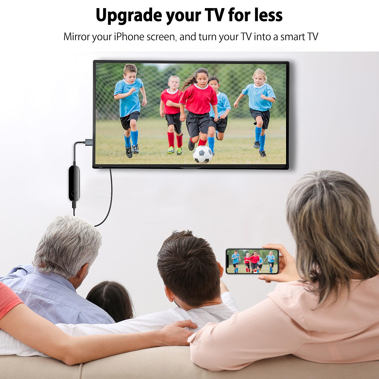 lulaven Lulaven iShare iOS Wireless HDMI Display Adapter for iPhone HD Video Audio Sync Streaming Mirroring YouTube Tiktok to TV - View 2 of 6