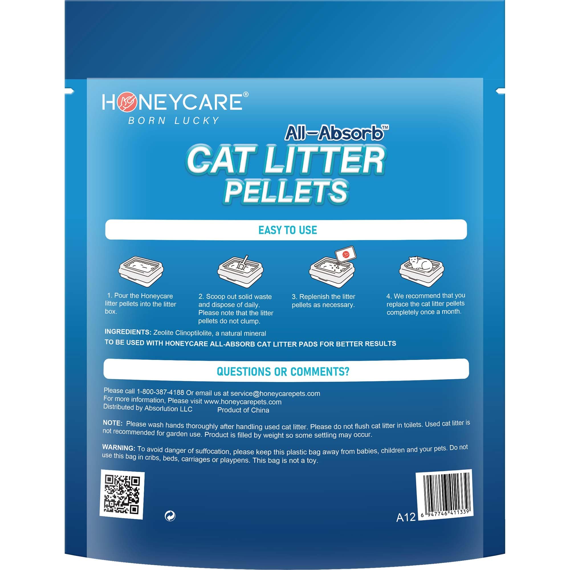 All-Absorb Honey Care All-Absorb Cat Litter Pellets with Zeolite for Long-Lasting Odor Control Non-Clumping 3.5 Lbs Pack - View 5 of 7