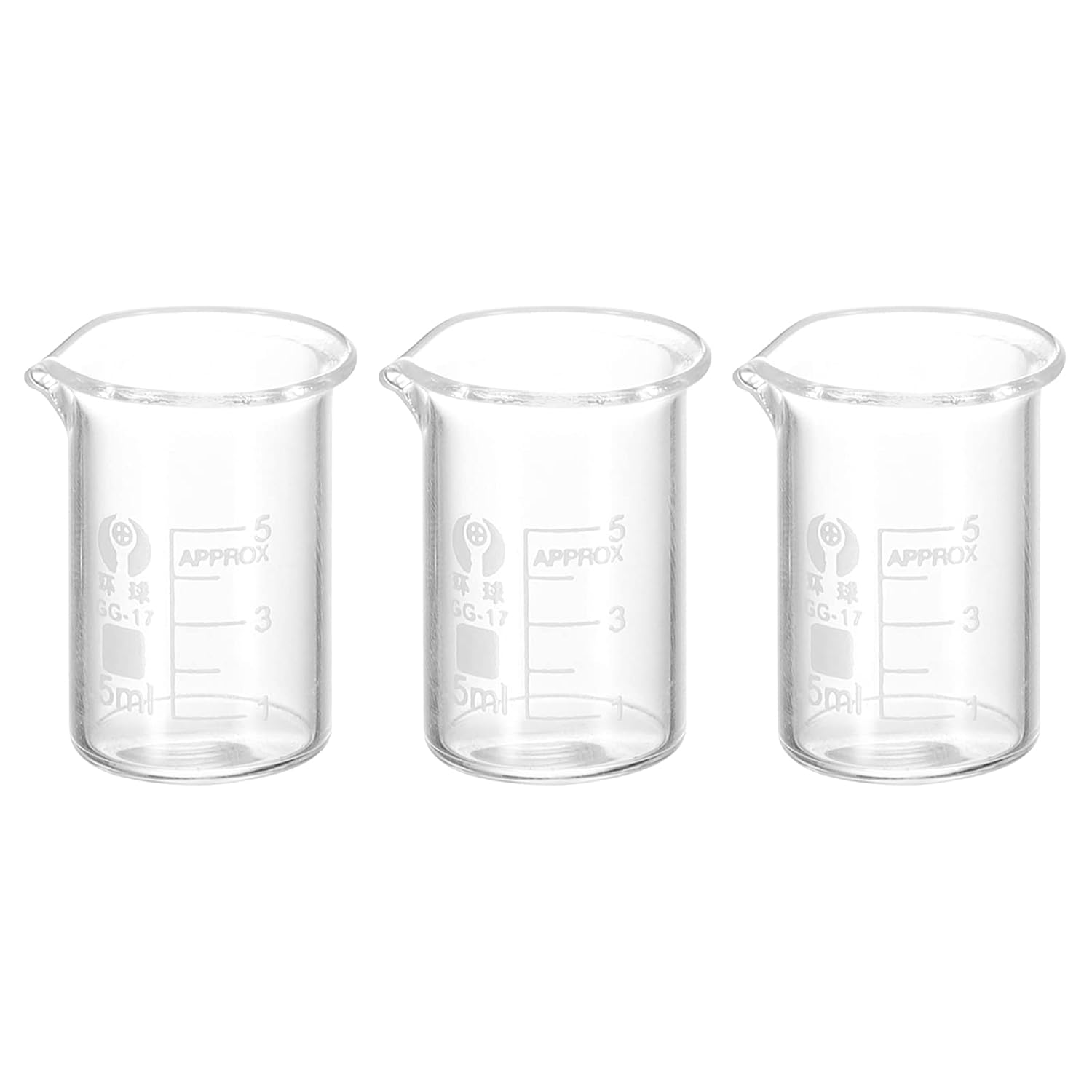 PATIKIL PATIKIL 3Pcs 100ml Low Form Glass Beaker Set Borosilicate Measuring Cups with Spout for Kitchen and Lab Use - View 7 of 9