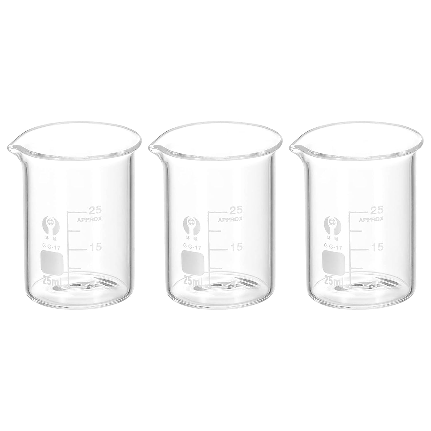 PATIKIL PATIKIL 3Pcs 100ml Low Form Glass Beaker Set Borosilicate Measuring Cups with Spout for Kitchen and Lab Use - View 8 of 9