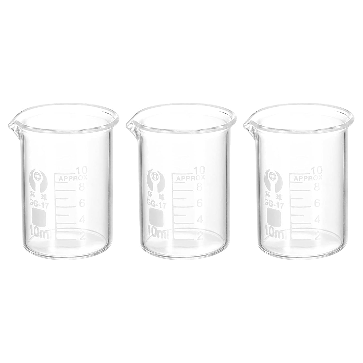 PATIKIL PATIKIL 3Pcs 100ml Low Form Glass Beaker Set Borosilicate Measuring Cups with Spout for Kitchen and Lab Use - View 9 of 9